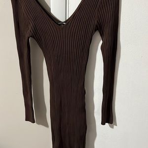 Fashion Nova ankle length body con midi dress